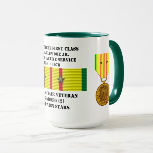 2 STERNE SAILOR VIETNAM KRIEG TASSE (VorderseiteRechts)