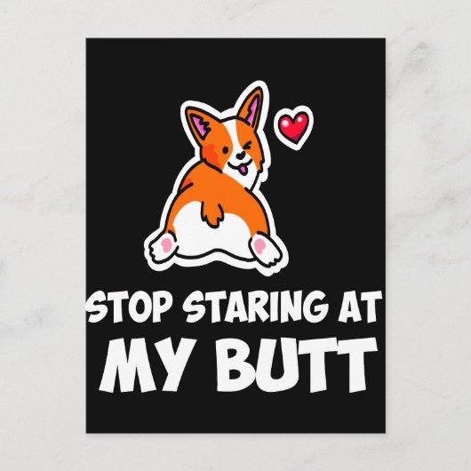 2 Stopp bei meinem Hintern Postkarte (Vorderseite)