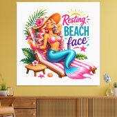 #2 Strand-Wandkunst Wrapped Leinwand (Glanz) (Insitu (Wohnzimmer))