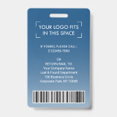 2 Strichcode und Foto-ID für Ihre Logomitarbeiter  Ausweis (Back)