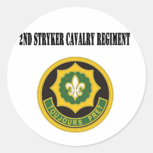 2. Stryker Cavalry Regiment Runder Aufkleber
