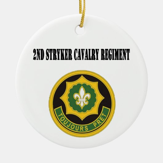 2. Stryker Kavallerie-Regiment-Verzierung Keramik Ornament (Vorne)