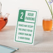 2 Stunden Geschirr Parkplatz Sockelschild (In SItu)