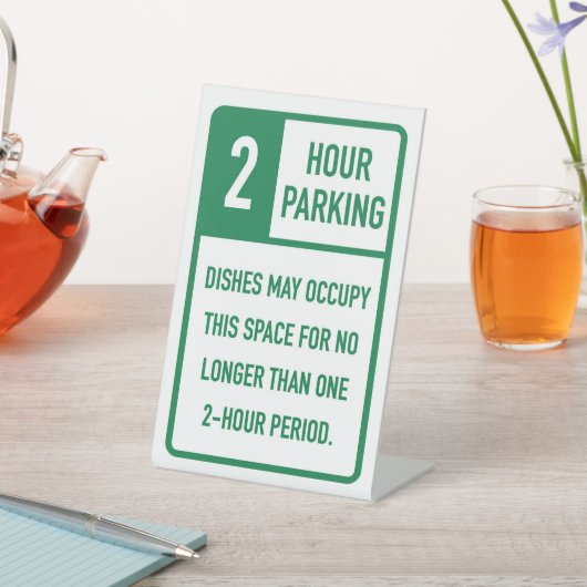 2 Stunden Geschirr Parkplatz Sockelschild (In SItu)
