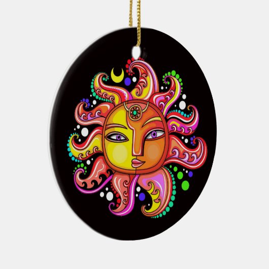 #2 Sunface Lila Eyes Ornament - Geschenk - Gefalle (Rechts)
