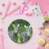 2 süße Zebras Pappteller (Party)
