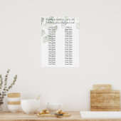 2 Tabelle Aquarellfarben Ecalyptus Hochzeitsstift Poster (Küche)