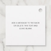 2" Tag-Druck auf dem Platz Geschenkanhänger (Rückseite)