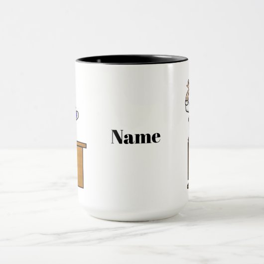 2 Tasse für weibliche Barkeeper Einen Namen hinzuf (Zentrum)