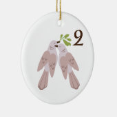 2 Tauben Keramik Ornament (Rechts)