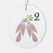 2 Tauben Keramik Ornament (Links)