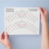2 Teekessel-Rente Personalisierter Cupcake-Wrapper Flyer (Hand)