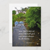 2 Thessaloniker 3:16 Foto-Note-Karte Mitteilungskarte (Vorne/Hinten)