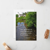 2 Thessaloniker 3:16 Foto-Note-Karte Mitteilungskarte (Vorderseite/Rückseite Beispiel)