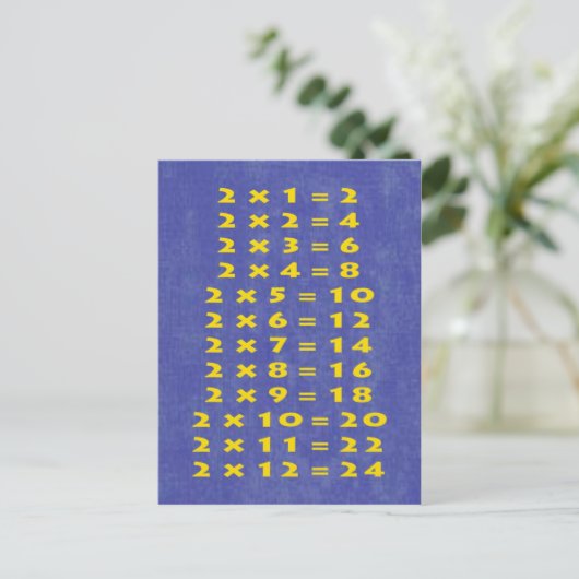 #2 Times Table Sammlung Postcard Postkarte (Stehend Vorderseite)