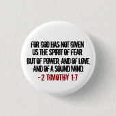 2 Timothy 1:7 Bold Verse Button (Vorderseite)