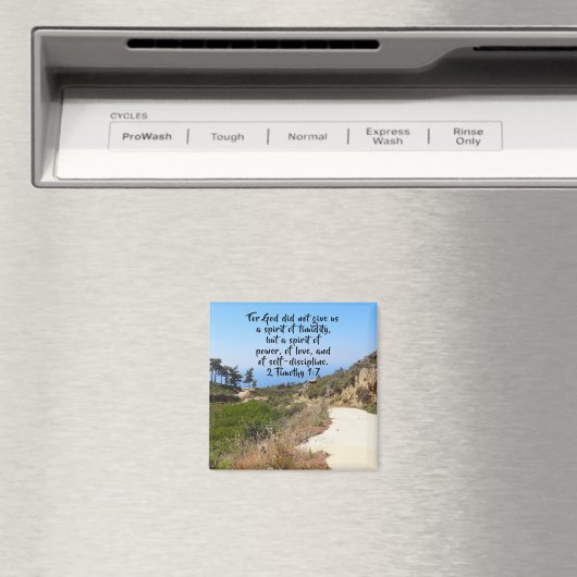 2 Timothy 1:7 Confident Bible Verse Magnet (In Situ (Geschirrspüler))