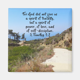 2 Timothy 1:7 Confident Bible Verse Magnet