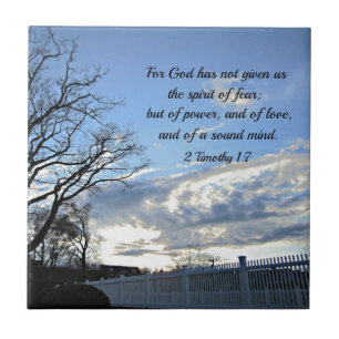 2 Timothy 1:7 Denn Gott hat uns den Geist nicht ge Fliese