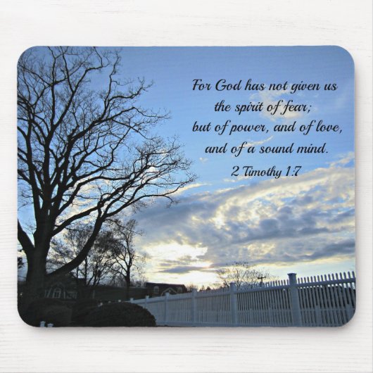 2 Timothy 1:7 Denn Gott hat uns den Geist nicht ge Mousepad (Vorne)