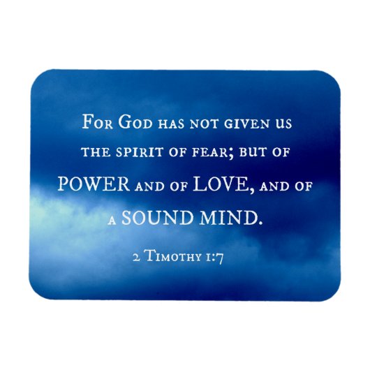 2 Timothy-1:7 für Gott hat nicht… gegeben Magnet (Horizontal)