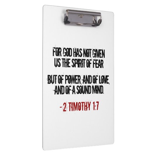 2 Timothy 1:7 Geschenke Klemmbrett (Rechts)