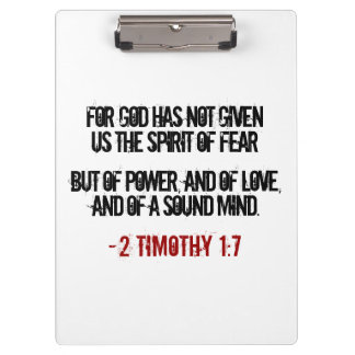 2 Timothy 1:7 Geschenke Klemmbrett