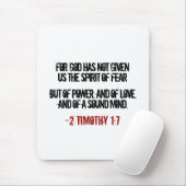 2 Timothy 1:7 Geschenke Mousepad (Mit Mouse)