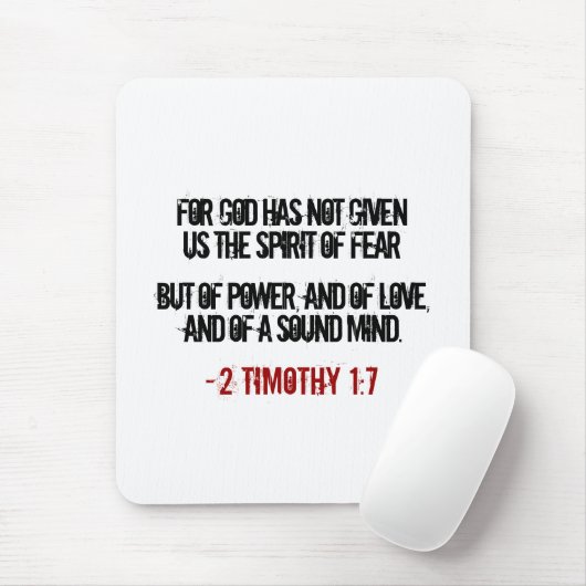 2 Timothy 1:7 Geschenke Mousepad (Mit Mouse)