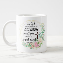 2 Timothy 1:7 Gott hat keinen Geist der Angst gege Jumbo-Tasse