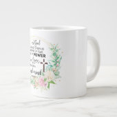 2 Timothy 1:7 Gott hat keinen Geist der Angst gege Jumbo-Tasse (Vorderseite Rechts)