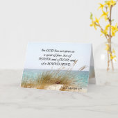 2 Timothy 1:7 Gott hat keinen Geist der Angst gege Karte (Gelbe Blume)