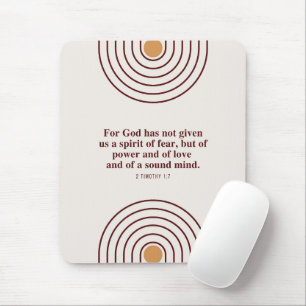 2 Timothy 1:7 Gott hat keinen Geist der Angst gege Mousepad