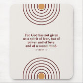 2 Timothy 1:7 Gott hat keinen Geist der Angst gege Mousepad (Vorne)