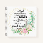 2 Timothy 1:7 Gott hat keinen Geist der Angst gege Notizblock (Vorderseite)