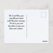 2 Timothy 1:7 Gott hat keinen Geist der Angst gege Postkarte (Rückseite)