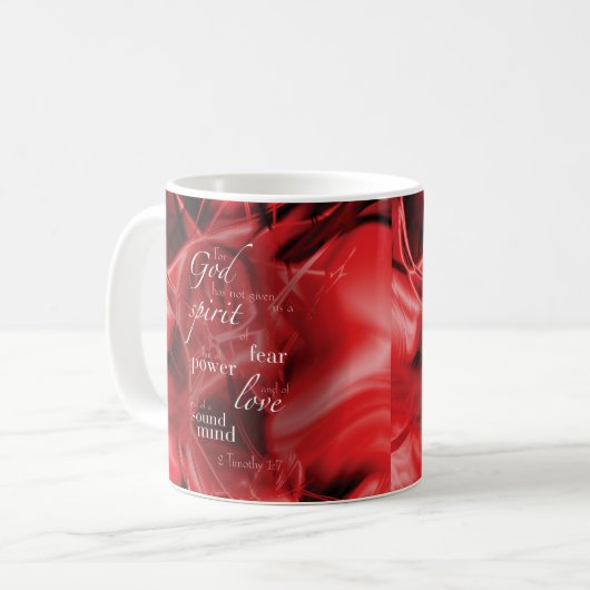 2 Timothy-1:7 Kaffeetasse (Vorderseite Links)