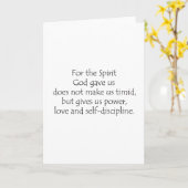 2 Timothy 1 7 Karte (Gelbe Blume)