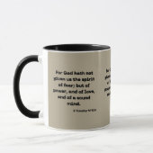 2 Timothy 1:7 KJV Bible Scripture Two-Tone Tasse (Links)