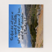 2 Timothy 1:7 Landschaft Custom Bible Verse Puzzle (Vertikal)