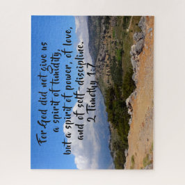 2 Timothy 1:7 Landschaft Custom Bible Verse Puzzle
