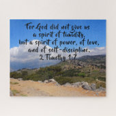 2 Timothy 1:7 Landschaft Custom Bible Verse Puzzle (Horizontal)