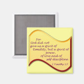 2 Timothy 1:7 Magnet (Vorderseite/Rückseite)