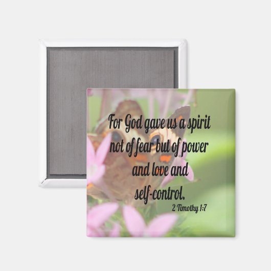2 Timothy 1:7 Magnet (Vorderseite/Rückseite)