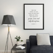 2 Timothy 1:7 Power, Liebe und Selbstdisziplin Poster
