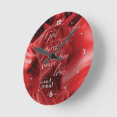 2 Timothy 1:7 Runde Wanduhr (Winkel)