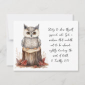2 Timothy 2:15 English Burmese Wise Owl Notecard Mitteilungskarte (Vorderseite)