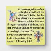 2 Timothy 2:4-6 Fotoplatte (Vorderseite)