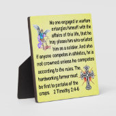 2 Timothy 2:4-6 Fotoplatte (Vorderseite)