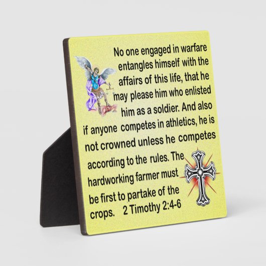 2 Timothy 2:4-6 Fotoplatte (Vorderseite)